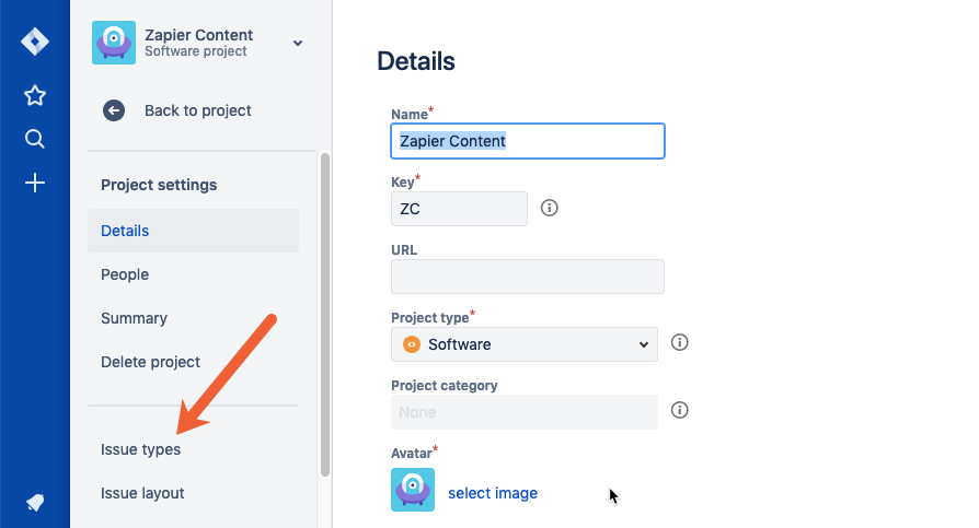 add new issue types in Jira