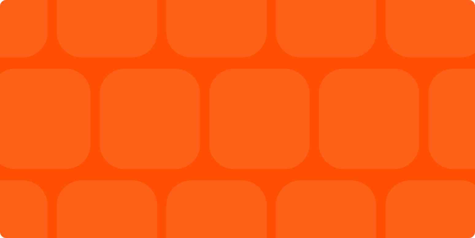 Hero image of an orange background with light orange squares on it