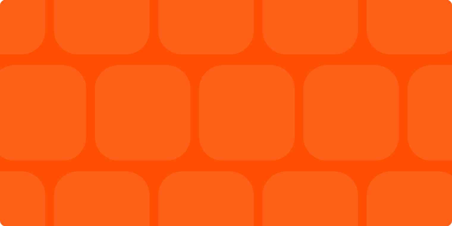 Hero image of an orange background with light orange squares on it