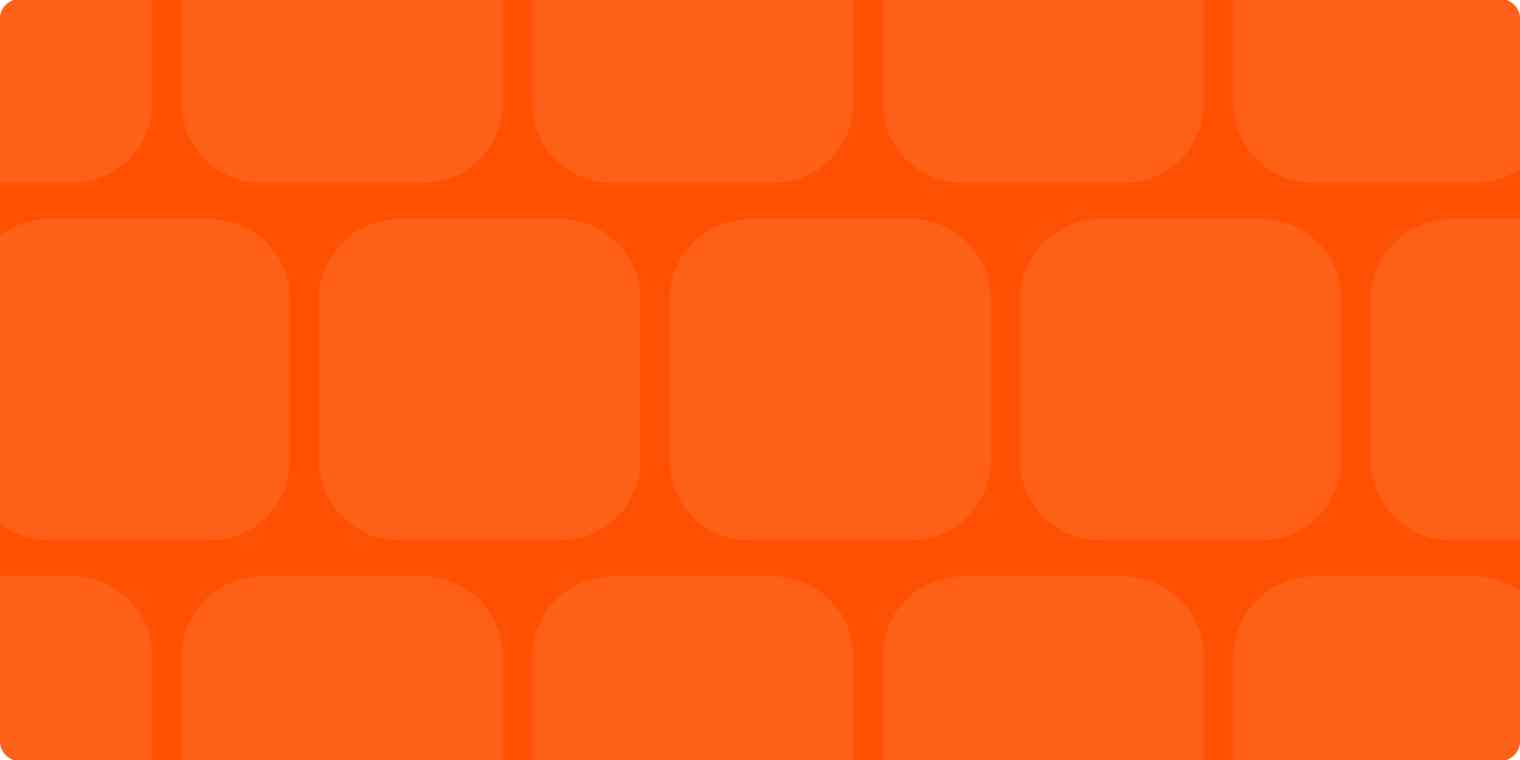 Hero image of an orange background with light orange squares on it