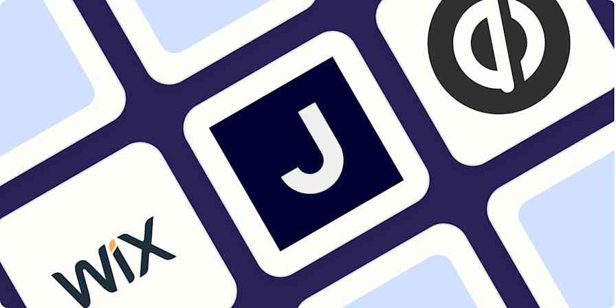 Hero image with the logos of the best AI website builders