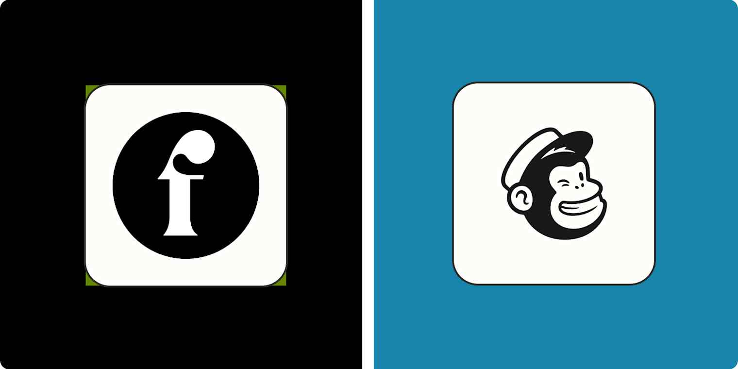 Hero image with the Flodesk and Mailchimp logos