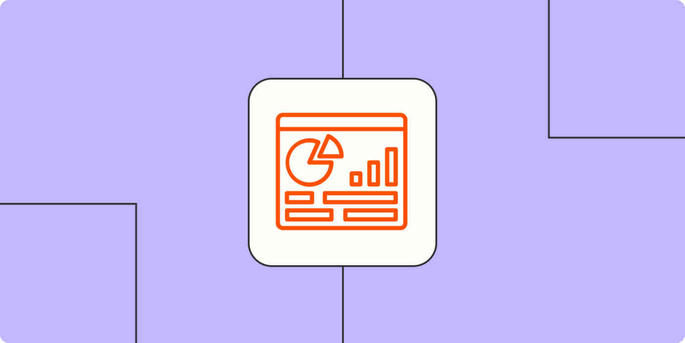 Hero image with an icon representing data visualization