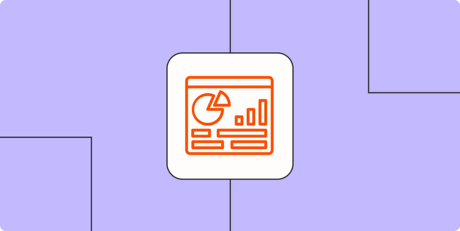 Hero image with an icon representing data visualization