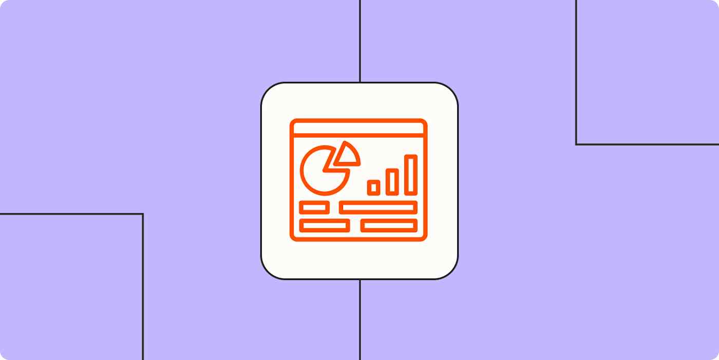 Hero image with an icon representing data visualization