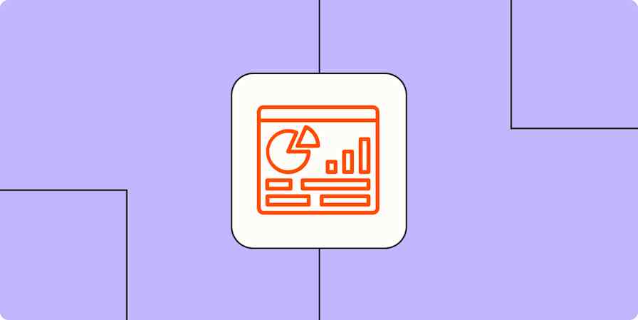 Hero image with an icon representing data visualization