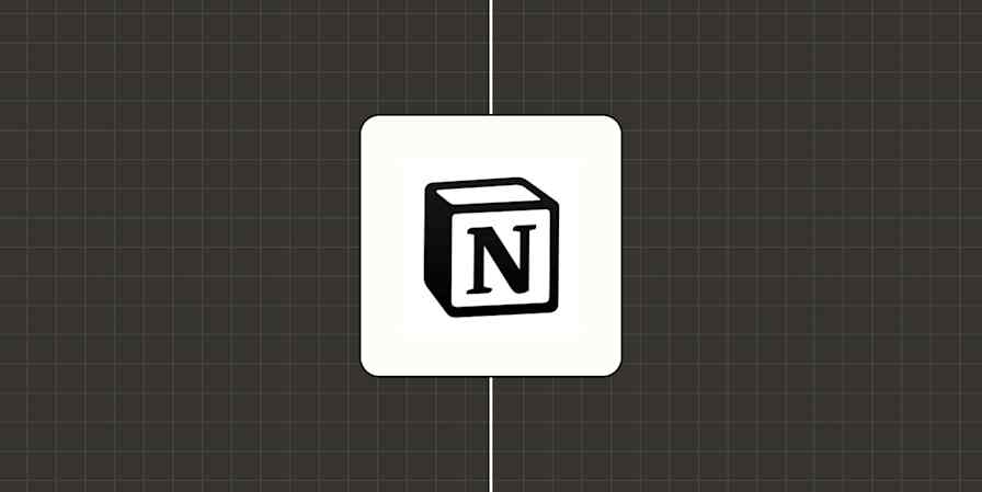 Hero image for Notion app tips with the Notion logo on a gray background