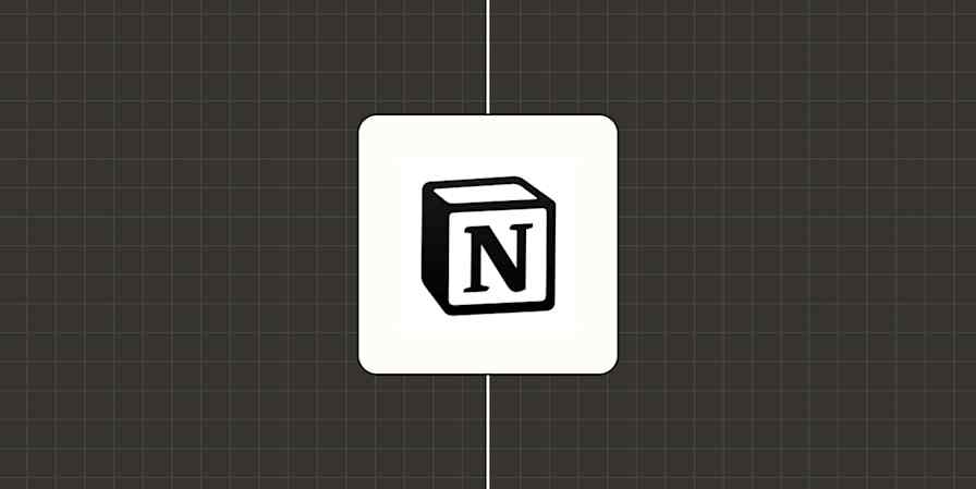 Hero image for Notion app tips with the Notion logo on a gray background