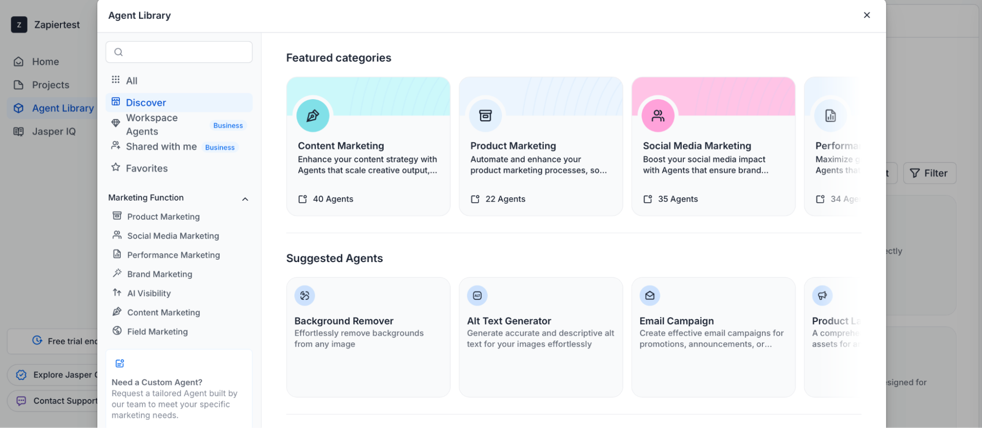 Jasper's library of apps (templates)