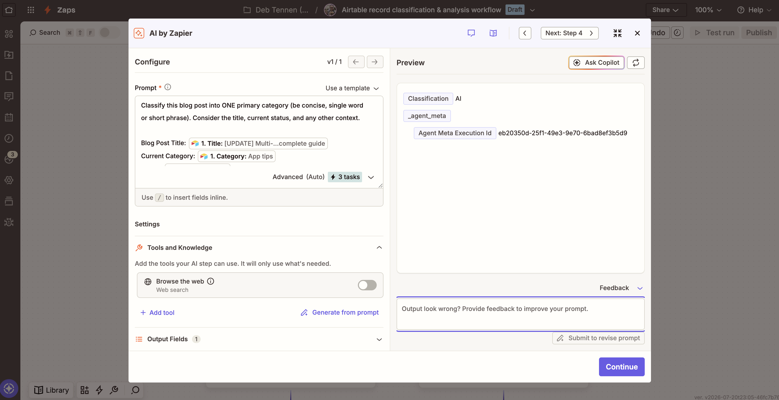 Zapier, our pick for the best AI productivity tool for building AI agents.