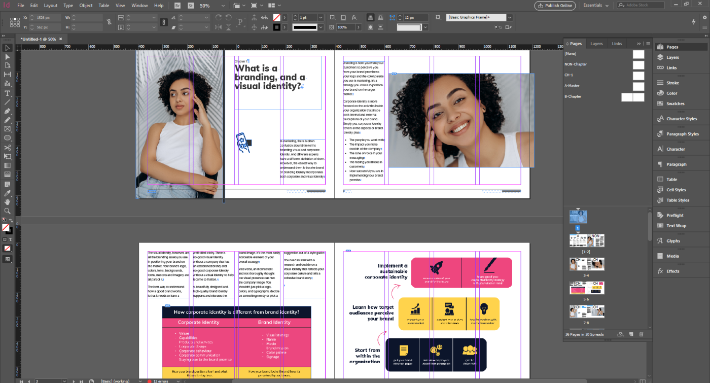A screenshot from InDesign