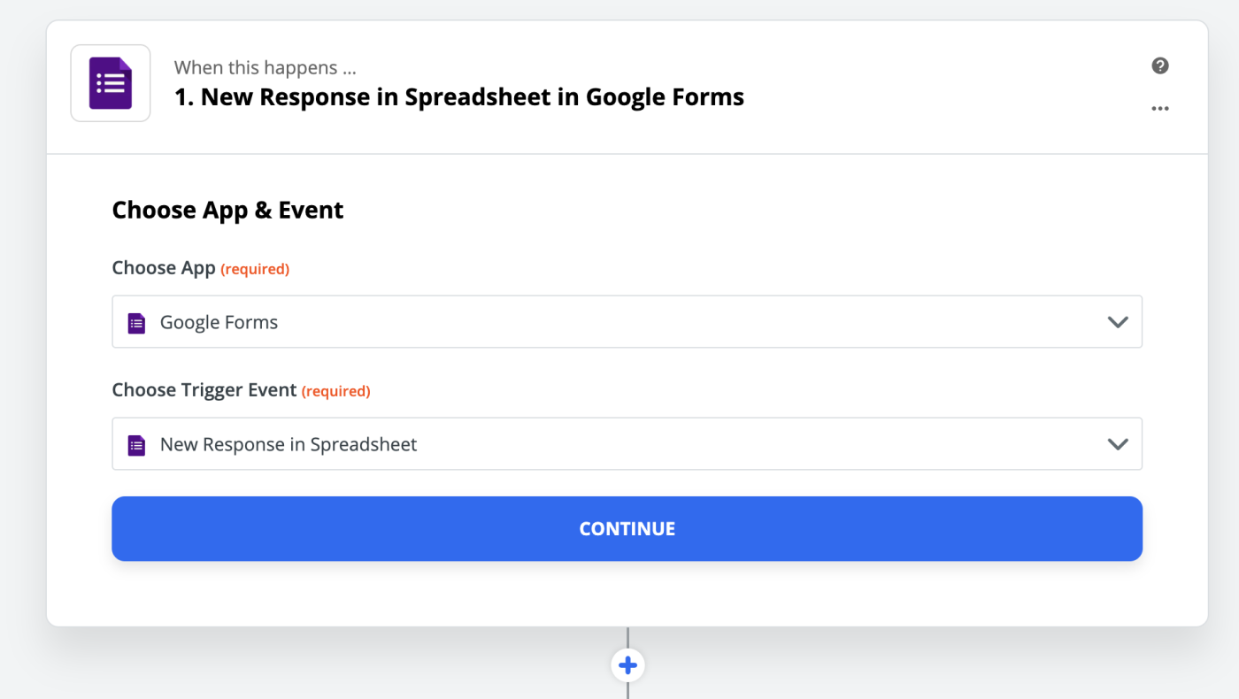 Google forms setup