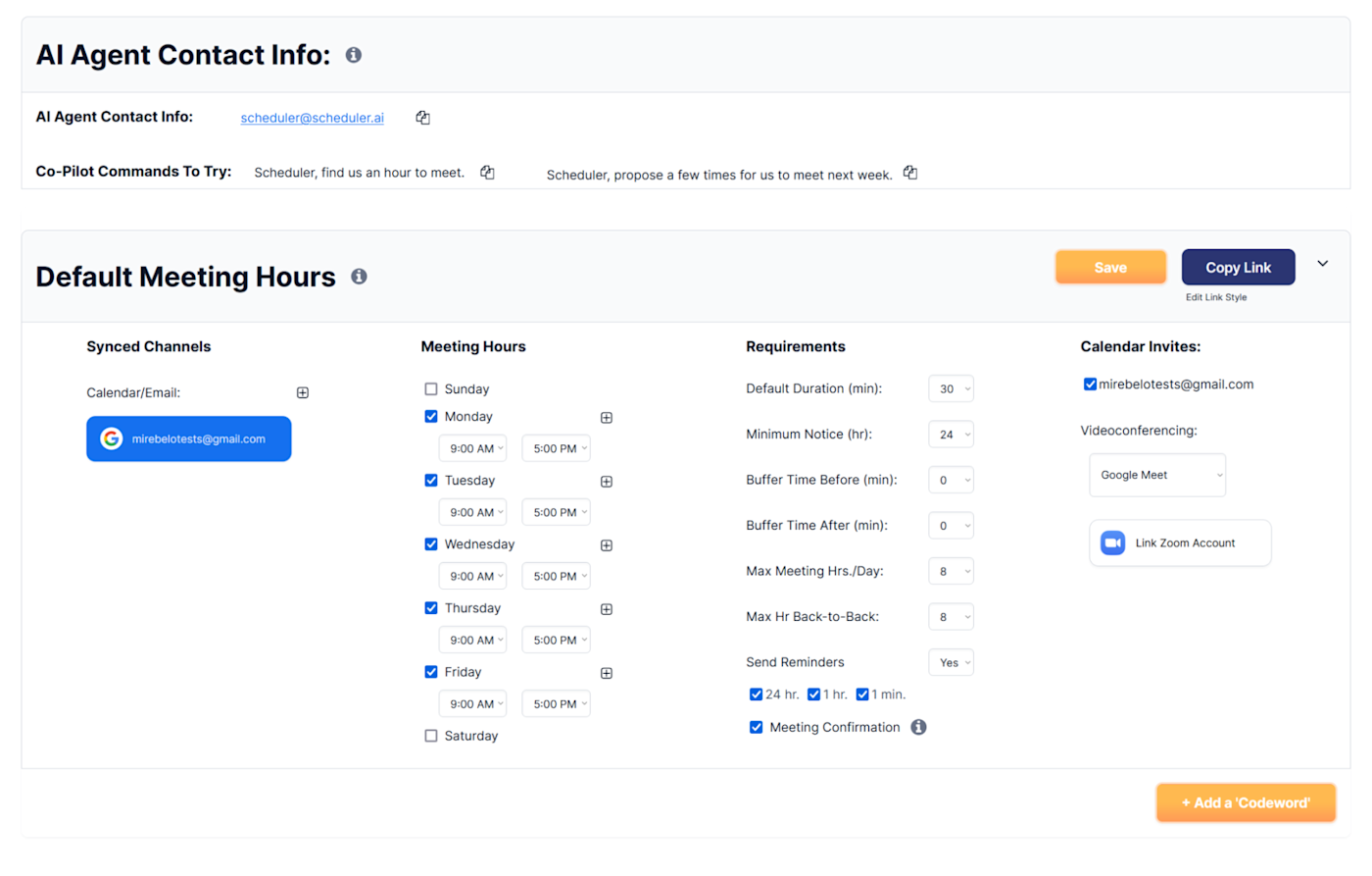 Scheduler AI, our pick for the best AI scheduling assistant for managing meetings for busy teams