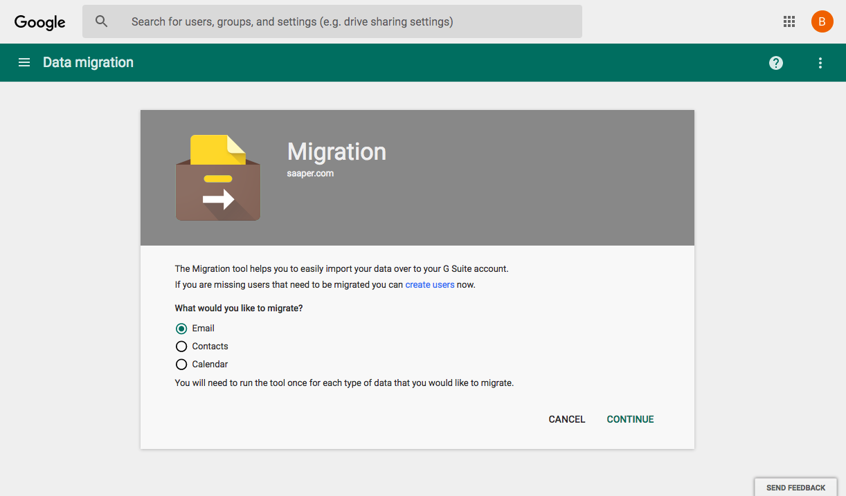G Suite Data Migration Tool