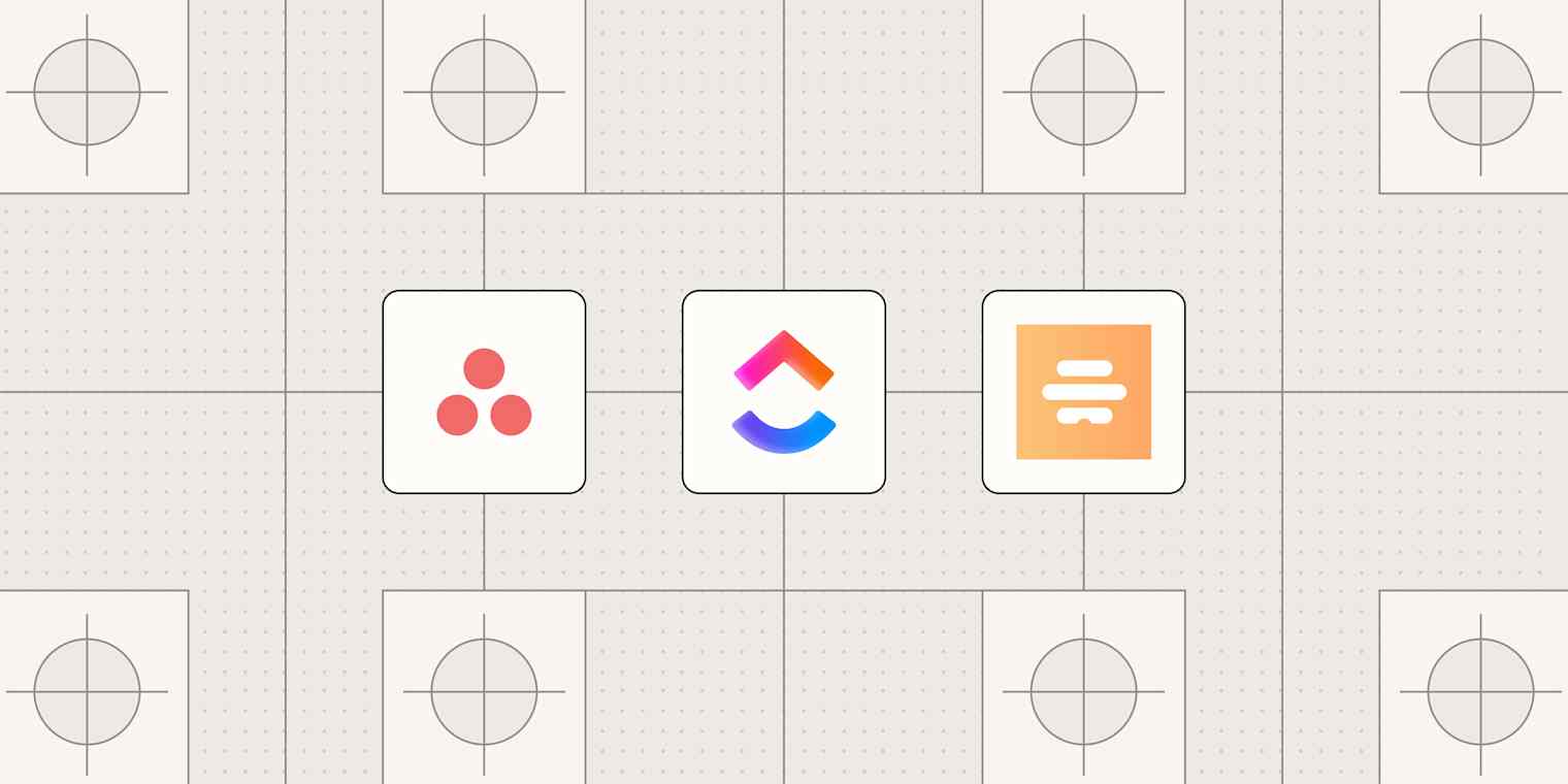 Hero image with the logos of the best AI project management tools