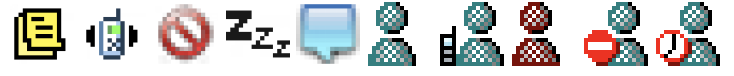 AIM and MSN status icons