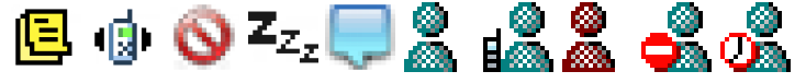 AIM and MSN status icons