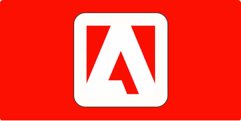 Hero image with the Adobe logo