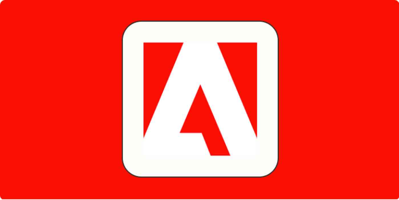 Hero image with the Adobe logo