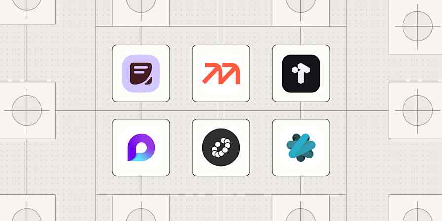 Logos of six Notion alternatives