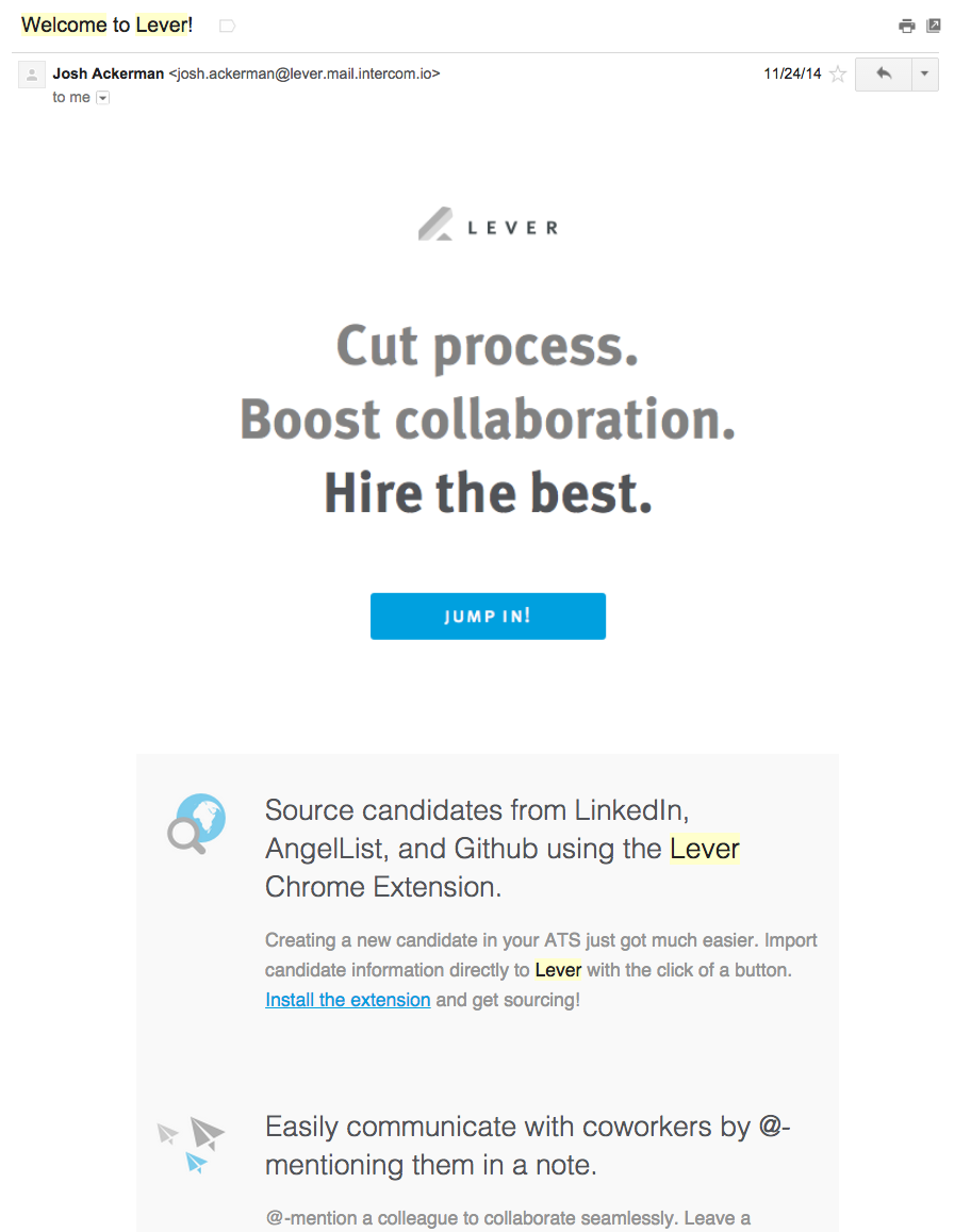 welcome email example