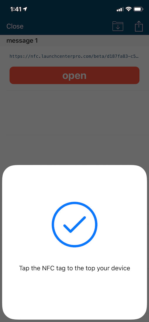 open nfc tag in safari