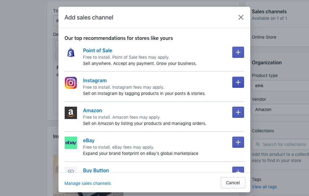 Add Shopify to Social