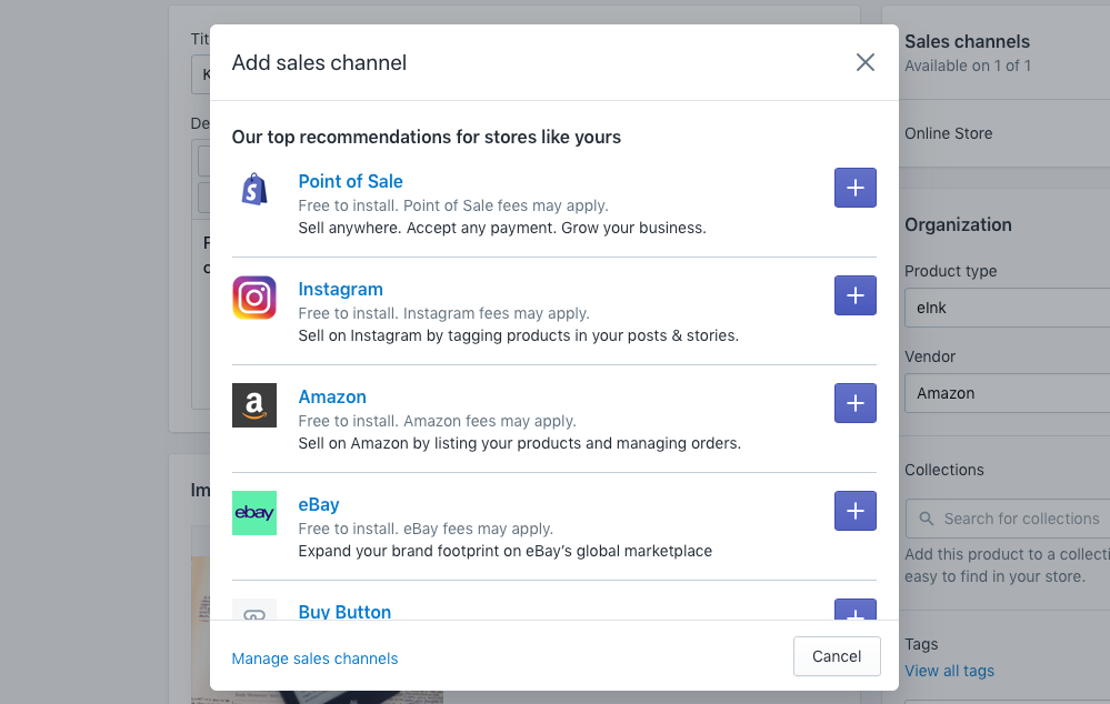 Add Shopify to Social