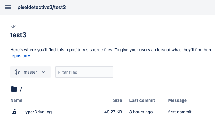 View repository in Bitbucket