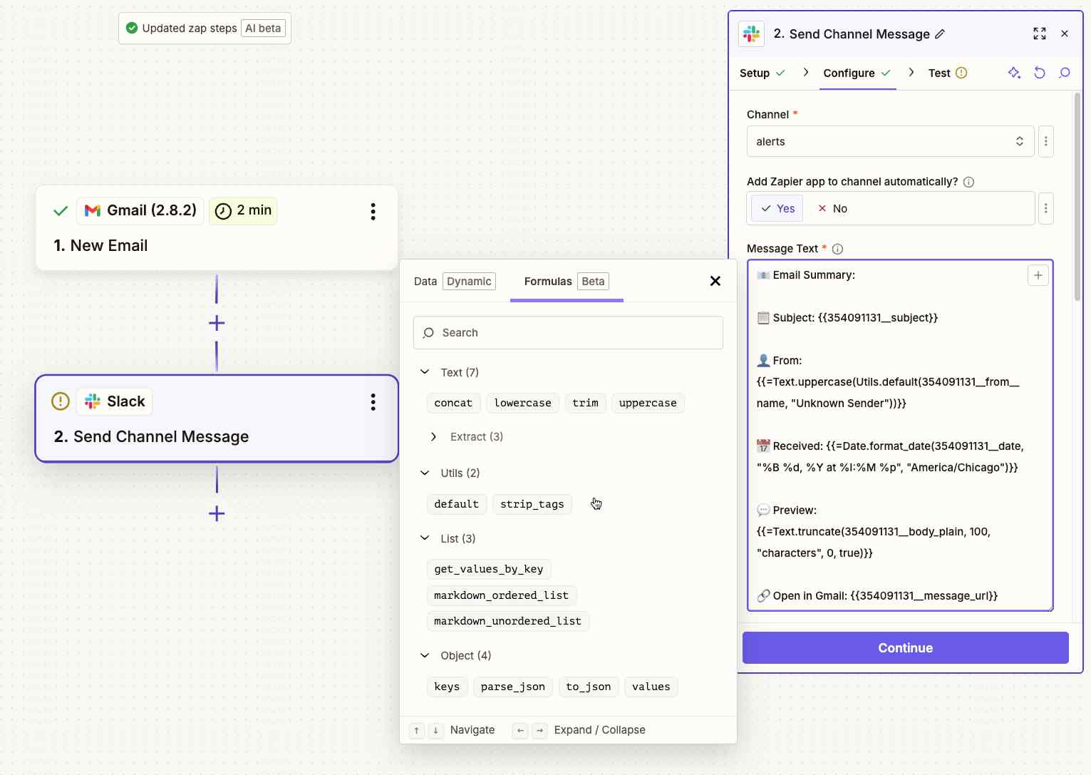 Inline Formulas lets you transform data without having to add additional steps to your Zaps.