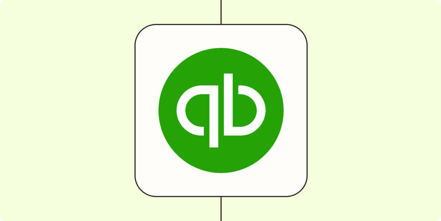 The QuickBooks Online and Zapier logos.