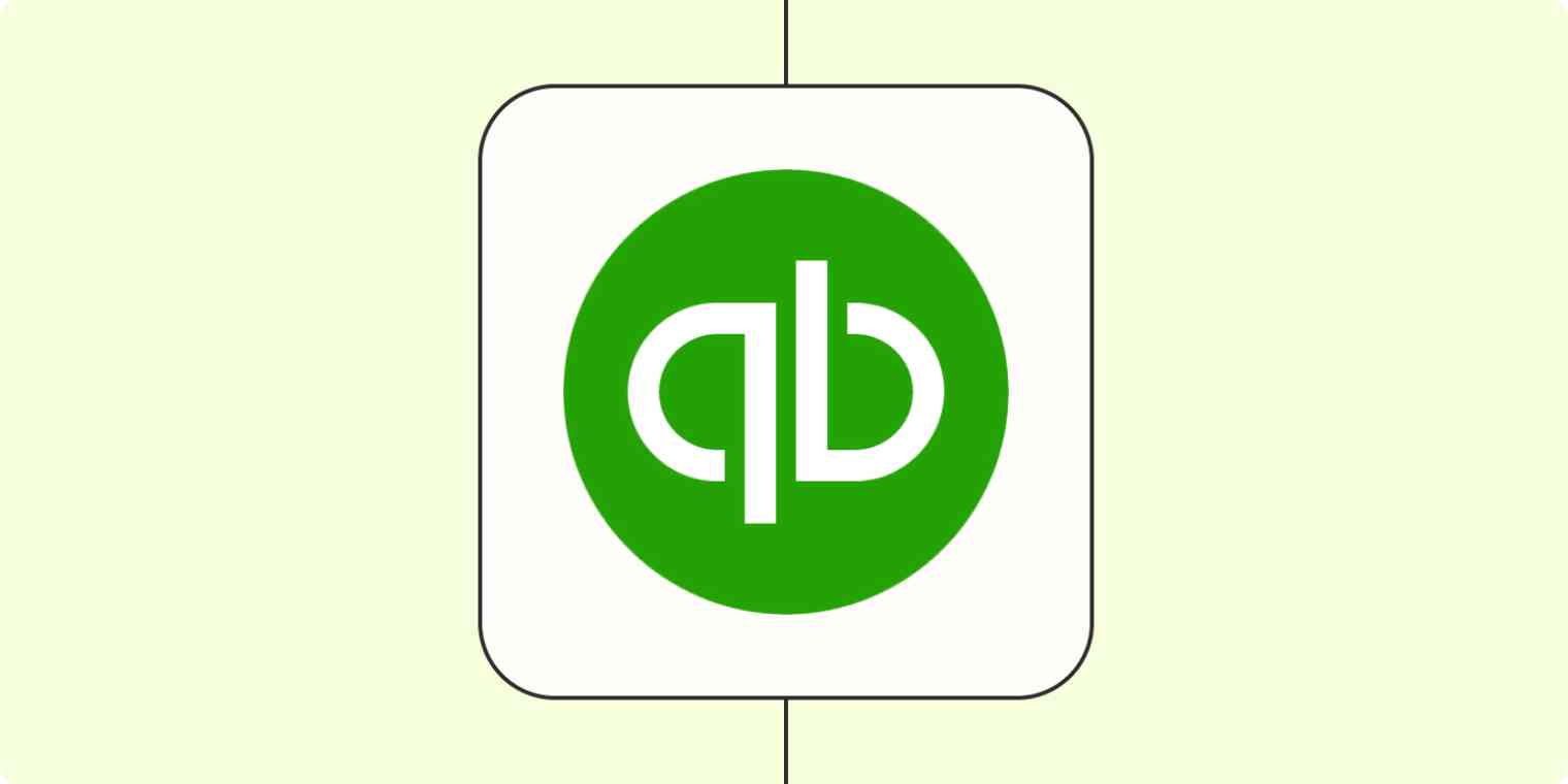 The QuickBooks Online and Zapier logos.