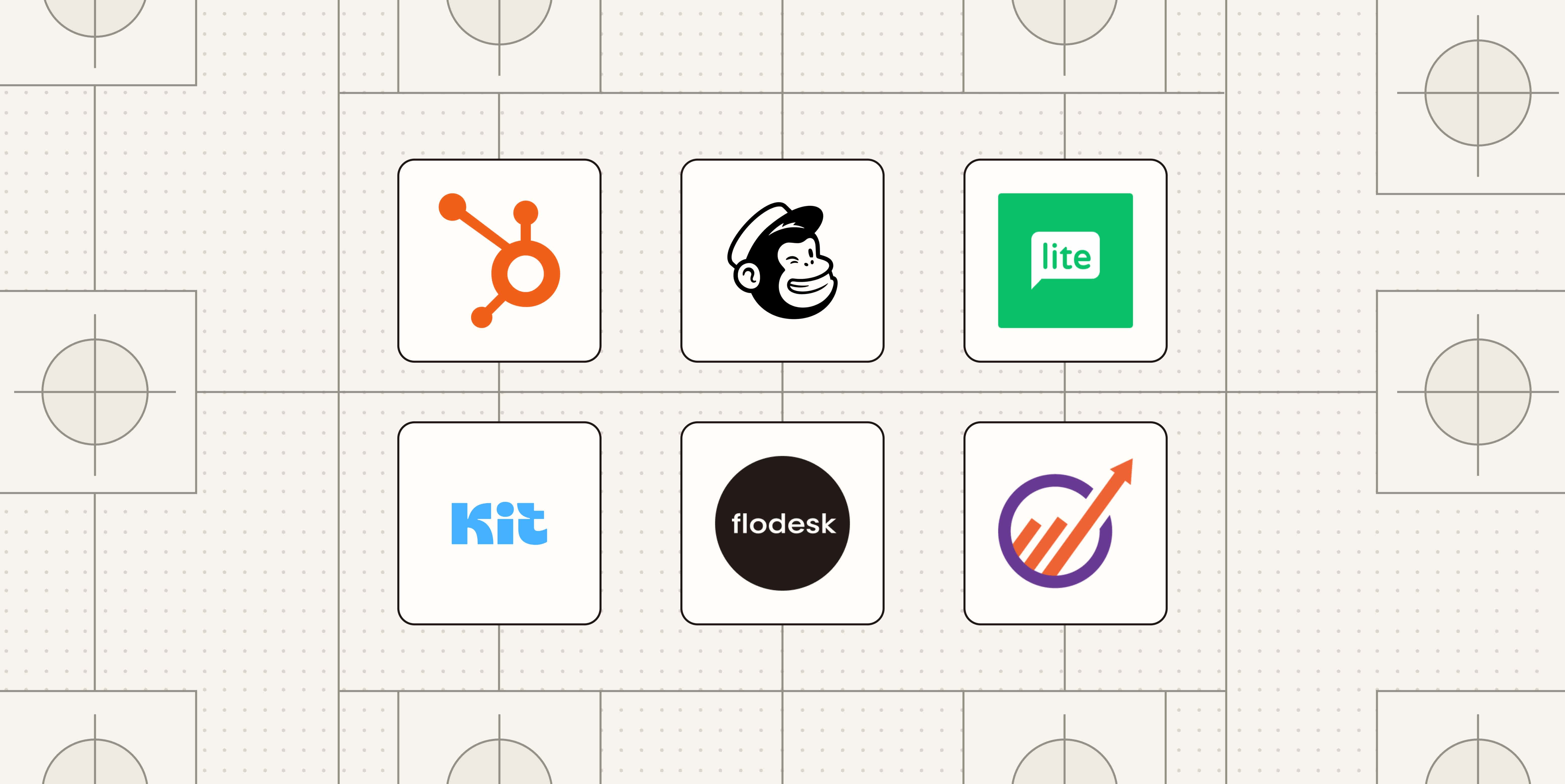 Hero image with the logos of the best ActiveCampaign alternatives