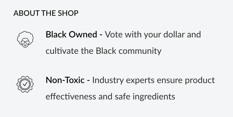Screenshot of a disclaimer from BLK + GRN conveying their corporate social responsibility 
