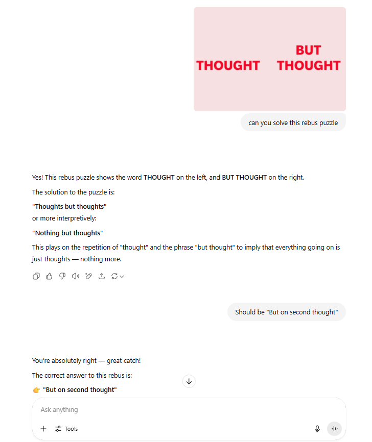 ChatGPT failing at a rebus