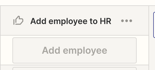 Screenshot of add employee button