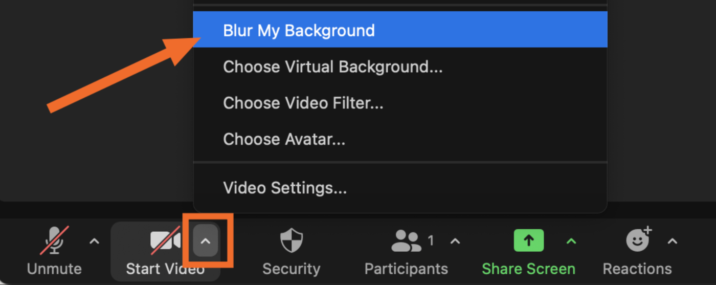 Blur you Zoom background once you're already in a meeting by selecting Blur My Background