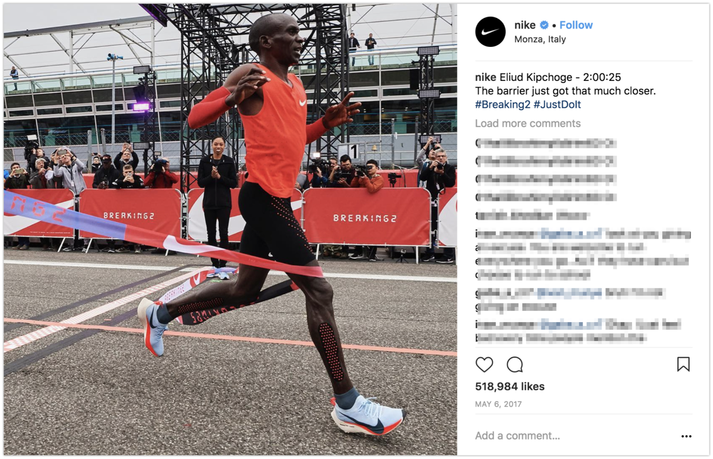 Instagram post from Nike
