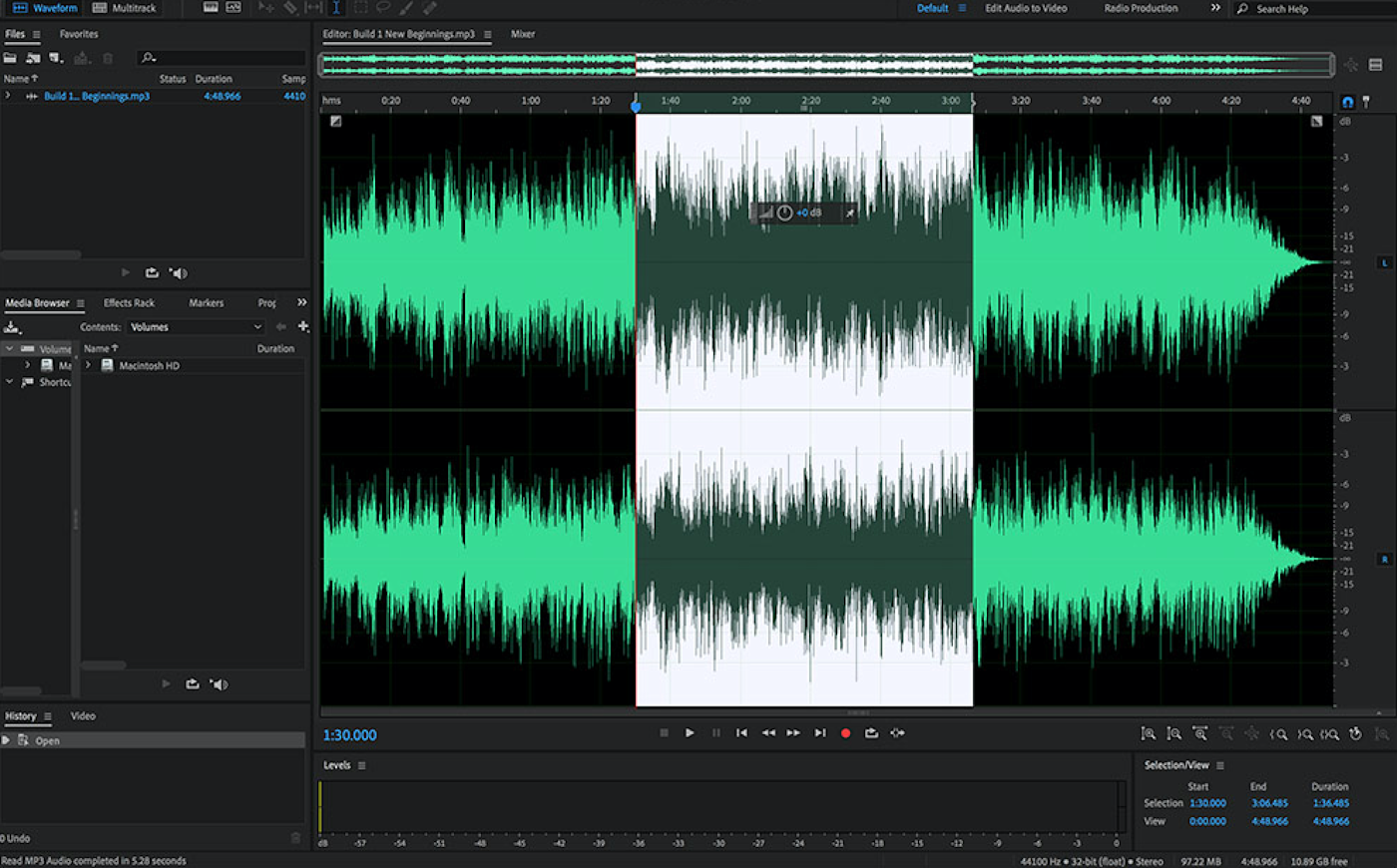 Adobe Audition CC interface