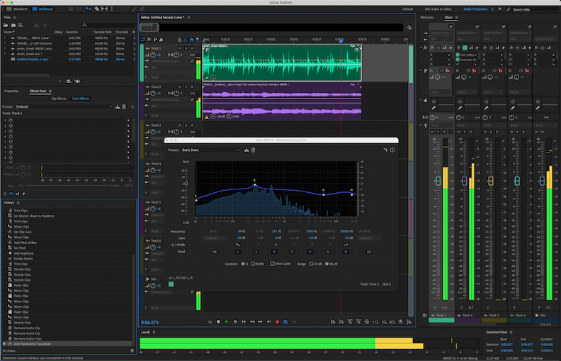 Adobe Audition, our pick for the best audio editor for those with a big budget for audio