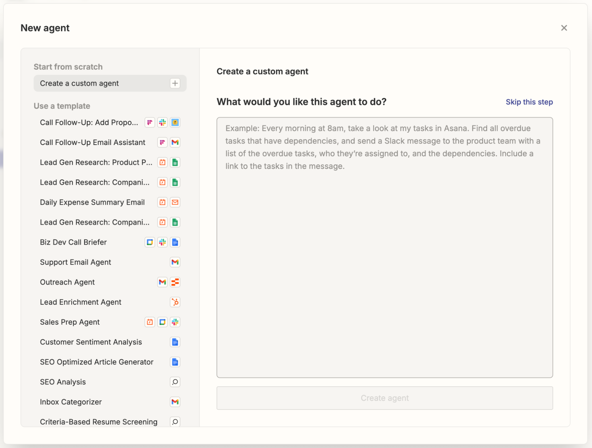Building a Zapier Agent with natural language