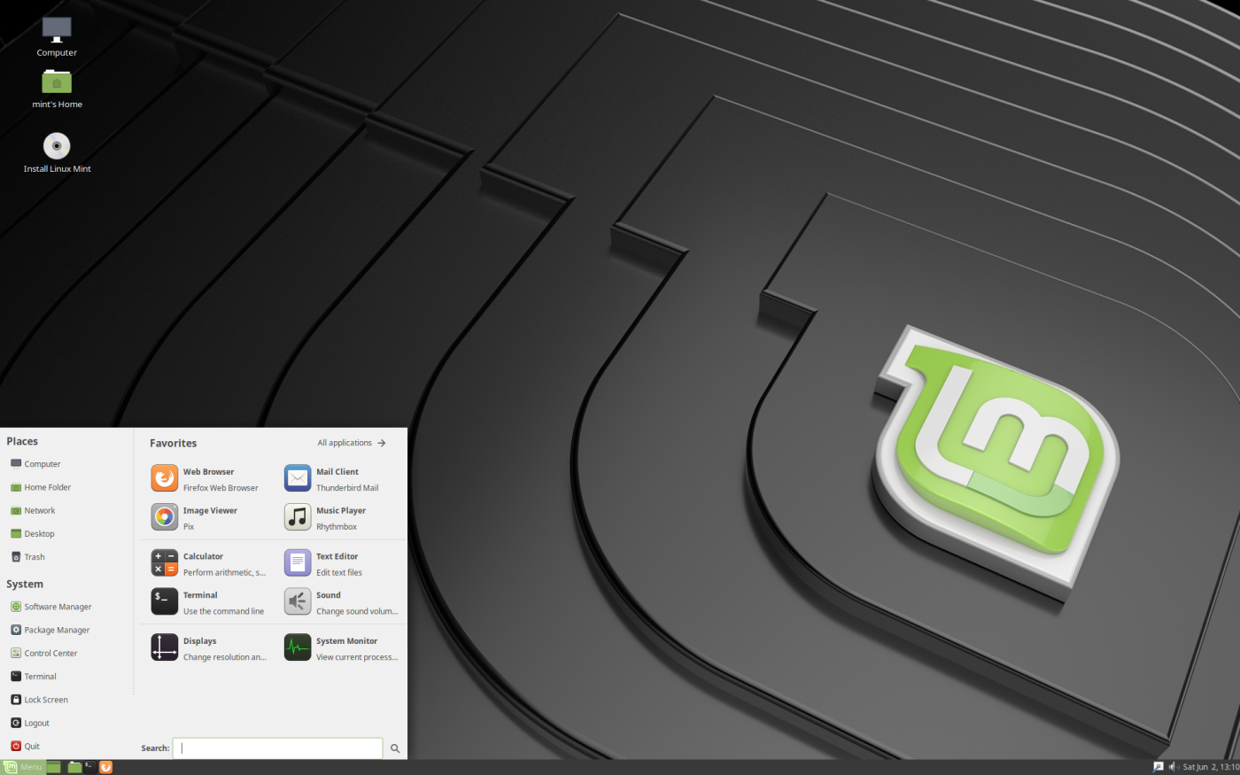 A screenshot of Linux Mint 19.0