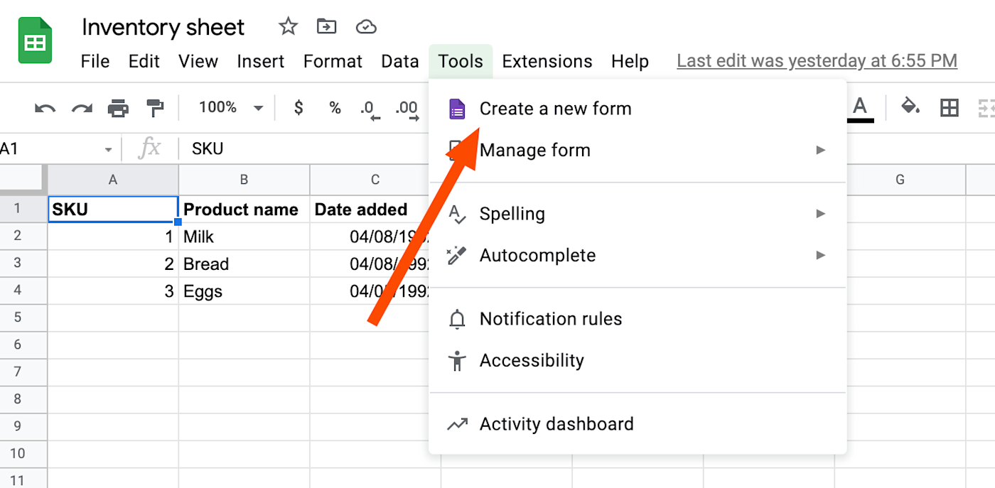 Google Forms to Google Sheets Automatically update inventory Zapier