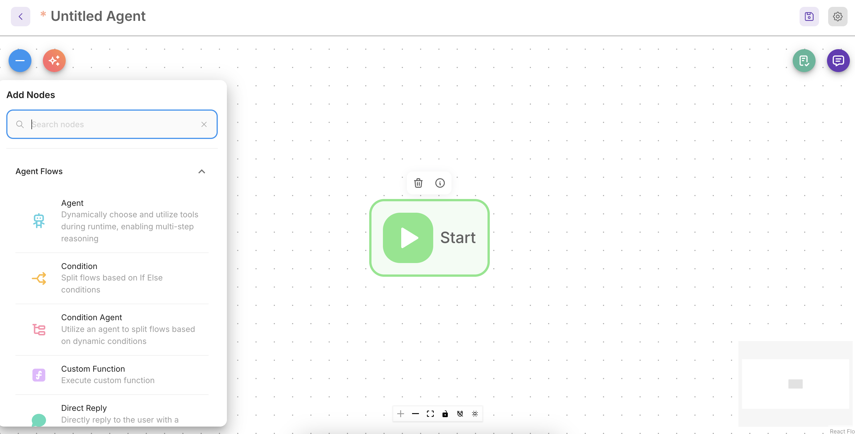 Flowise, our pick for the best LangChain alternative for graph-based orchestration