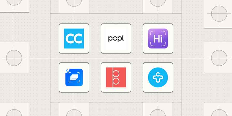 A hero image with the logos of the best business card scanners