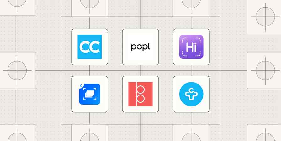 A hero image with the logos of the best business card scanners
