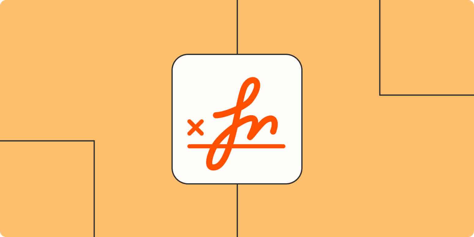 Hero image with an icon representing a digital signature