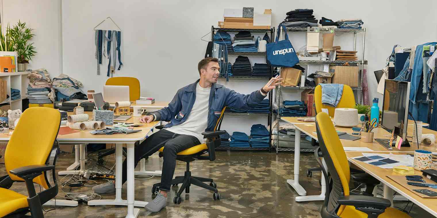 Unspun's CTA Kevin Kevin Martin in the company's office.