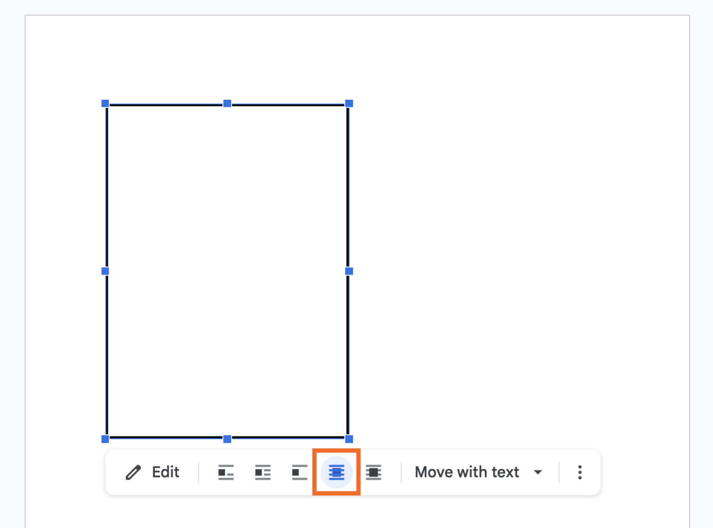 How to format a shape in Google Docs to be behind text.