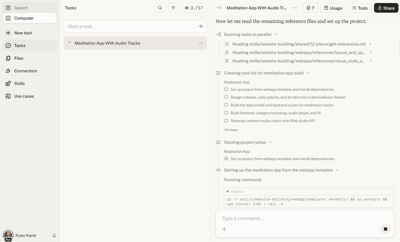 Perplexity Computer in action